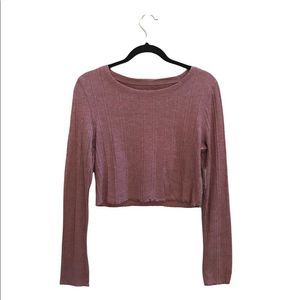 𝅺Aeropostale Long Sleeve Cropped Tee